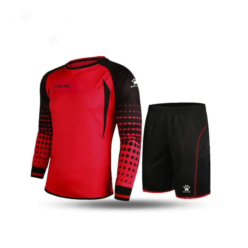 Goalkeeper Jersey Soccer Custom Goaile Jerseys Mens Long Sleeve Football Uniform Shorts Sponge Protector 9161ZB1002