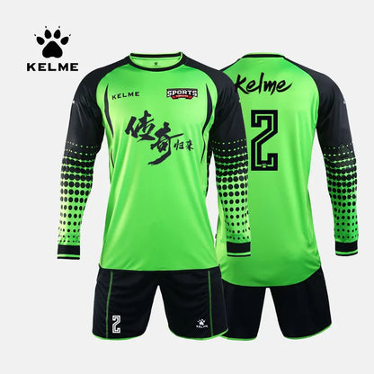 Goalkeeper Jersey Soccer Custom Goaile Jerseys Mens Long Sleeve Football Uniform Shorts Sponge Protector 9161ZB1002