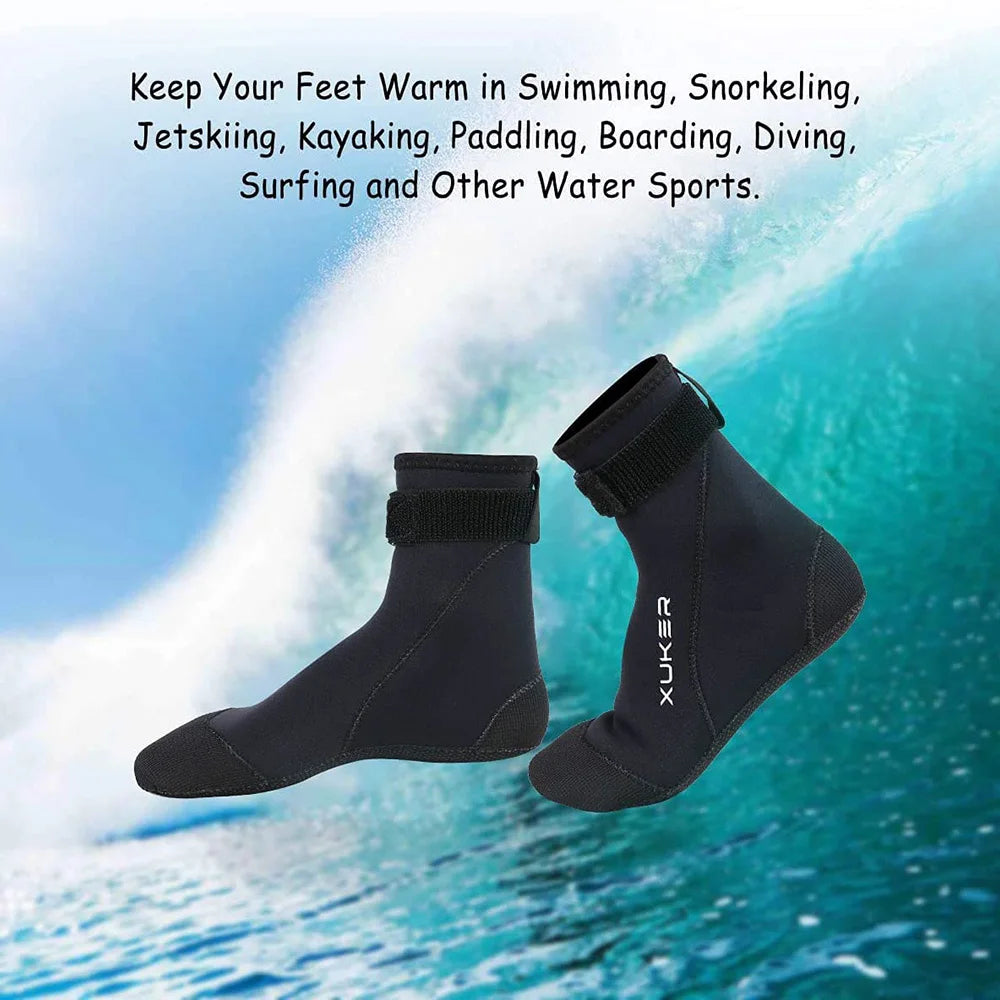 3Mm Neoprene Socks Water Booties Beach Volleyball Sand Soccer Diving Swimming Surfing Snorkeling Fishing Wading Kayaking Rafting