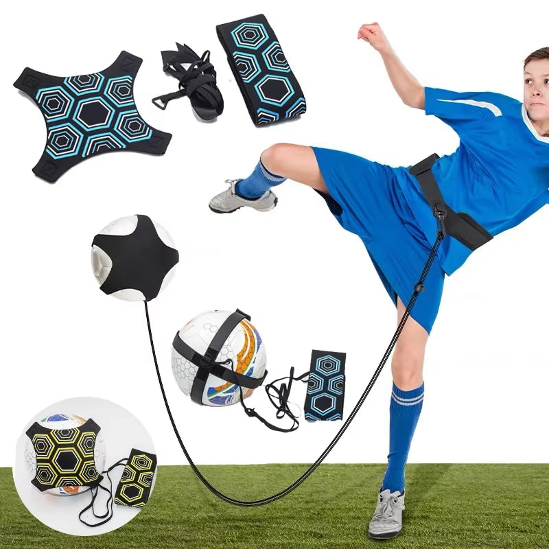 Adjustable Soccer Kick Trainer with Elastic Belt - Perfect for Solo Practice and Skill Development