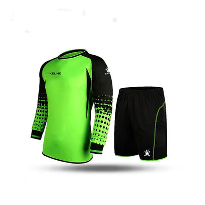 Goalkeeper Jersey Soccer Custom Goaile Jerseys Mens Long Sleeve Football Uniform Shorts Sponge Protector 9161ZB1002