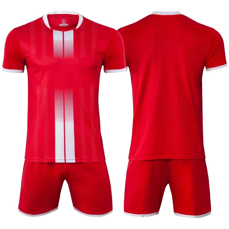 Short Sleeve Football Uniforms Kids and Adult Soccer Jerseys Football Clothes Boys Sportswears T-Shirt Sports Soccer Tracksuit