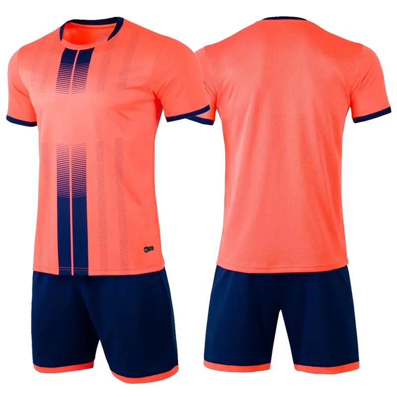 Short Sleeve Football Uniforms Kids and Adult Soccer Jerseys Football Clothes Boys Sportswears T-Shirt Sports Soccer Tracksuit