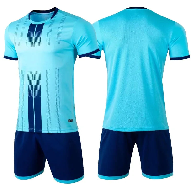 Short Sleeve Football Uniforms Kids and Adult Soccer Jerseys Football Clothes Boys Sportswears T-Shirt Sports Soccer Tracksuit