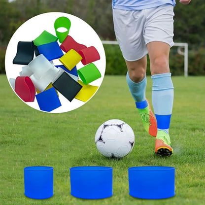 1 Pair Soccer Shin Guard Straps Silicones Shin Pad Holder Practical Shin Pad Banding for Football Running Cycling Sports